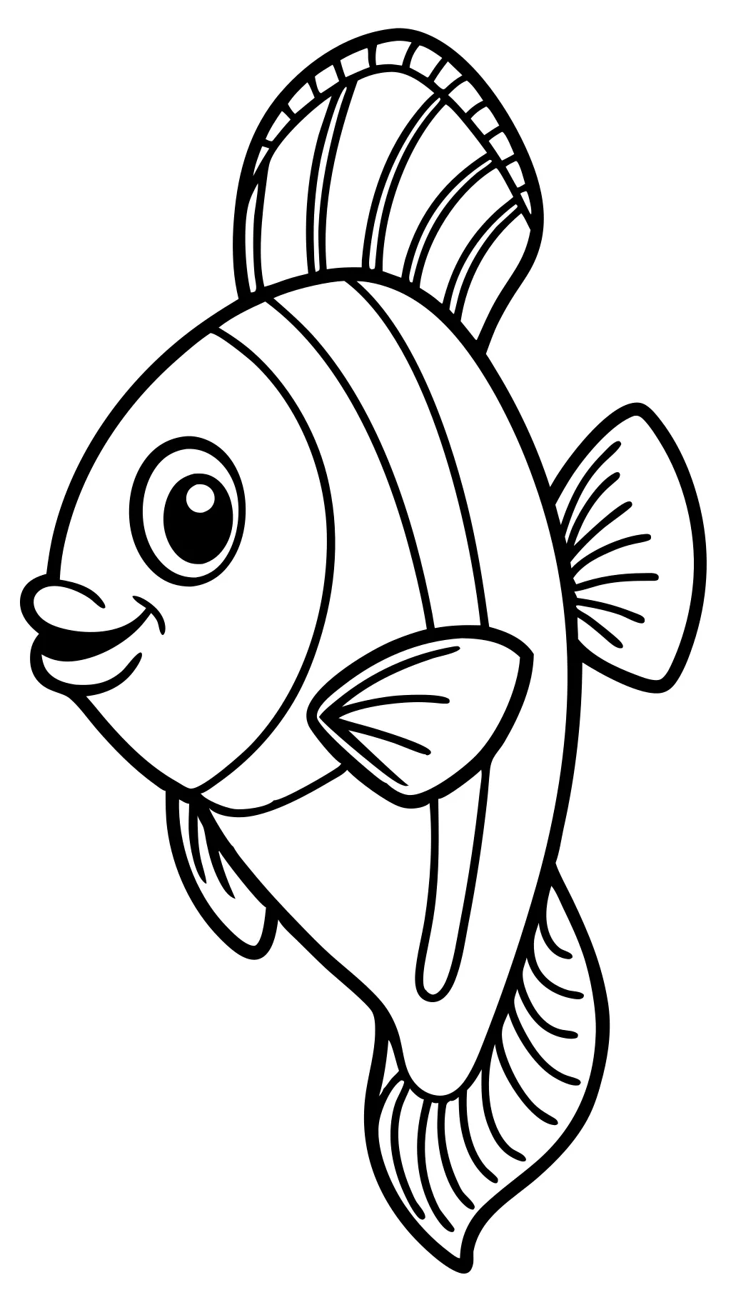 fish color pages printable